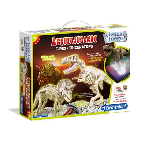 Arqueojugando t rex y triceratops fluor - 8005125550548