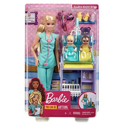 Barbie quiero ser pediatra muñeca rubia con dos bs - 0887961827262