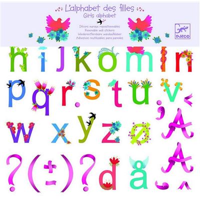 Stickers alfabeto niñas