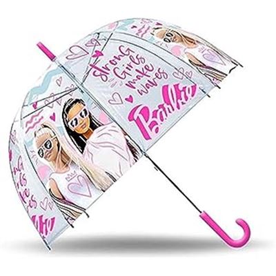 Paraguas transparente campana 46cm barbie (6x4)