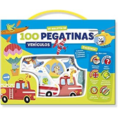 Maletin 100 pegatinas - vehículos - 9788418861031