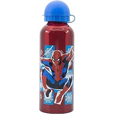 Stor botella aluminio alta 530 ml spiderman