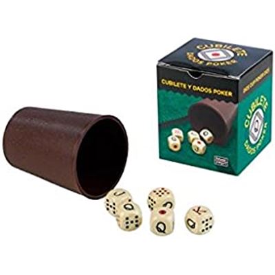 Cubilete poker caja carton