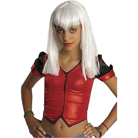 Peluca vampiresa traviesa blanca inf - 78901526