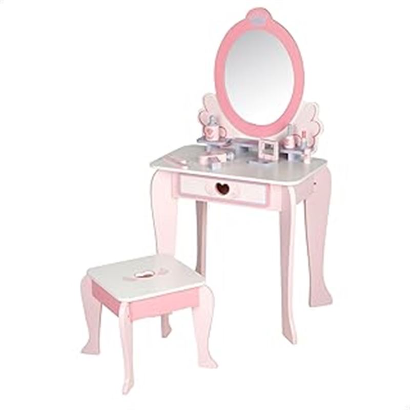 Woomax-tocador madera c/silla 50x34x92 cm 3a+ Tripijocs