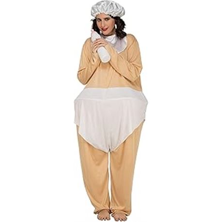 Bebé gordito m-l mono con aro, sombrero y babero - 55223884