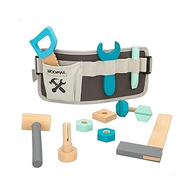Woomax-Cinturón Herramientas De Madera 12 Pcs +3a