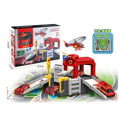 ESTACIÓN BOMBEROS C/VEHÍCULOS Y HELICÓPTERO