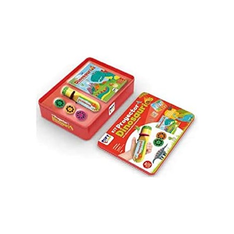 KIT PROYECTOR DINOSAURIOS- CAJA METÁLICA