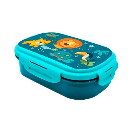 SANDWICHERA RECT C/CUBIERTOS JUNGLE