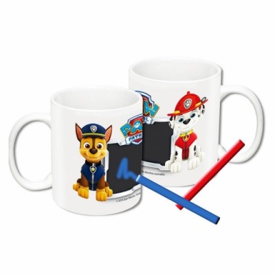 TAZA PIZARRA CON TIZA PAW PATROL