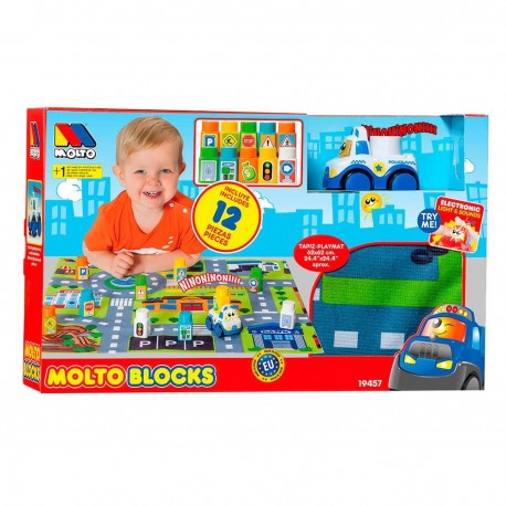 Set Blocks Car+ tapiz 12 pzas