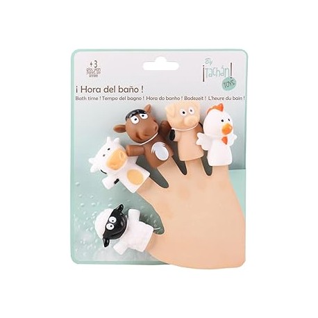 SET DE MARIONETAS DE BAÑO GRANJA TACHAN
