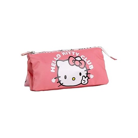 Estuche portatodo 3 compartimentos hello kitty