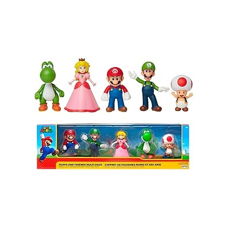 Super Mario - Mario & Friendas Pack 5 figuras de 6