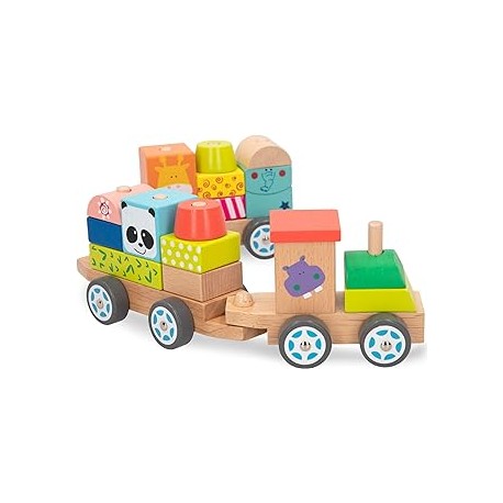 Woomax-Tren Madera Preescolar Zoo +18m