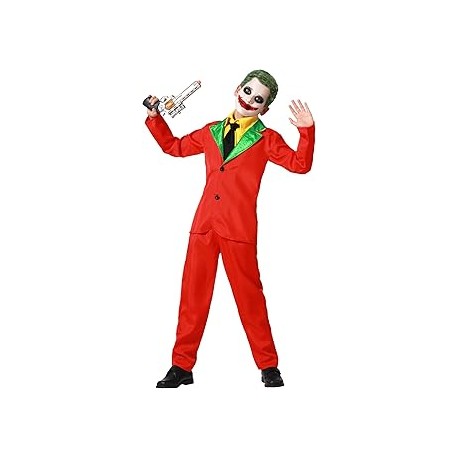 DISFRAZ PAYASO HALLOWEEN ROJO 7-9