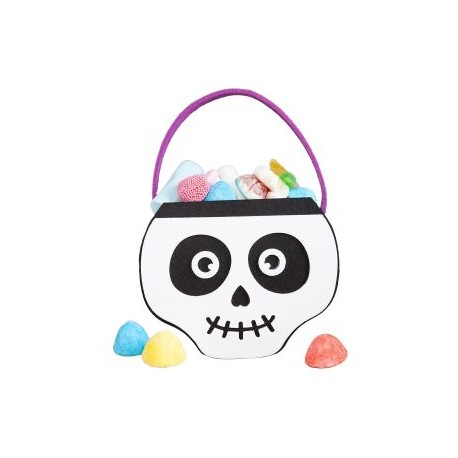 BOLSITO FIELTRO PORTACARMELOS SKULL 16 X 22 CM