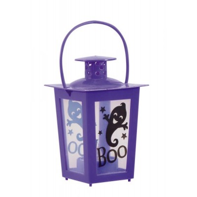 MINI FAROL LILA CON VELA LUMINOSA