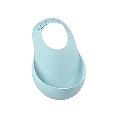 Babero silicona azul