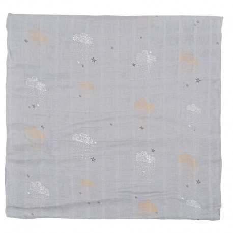 MUSELINA BAMBU 120X120 564 NUBE 395 30 GRIS