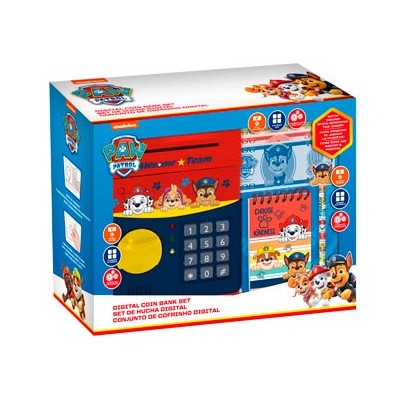 Hucha digital Paw Patrol con reloj