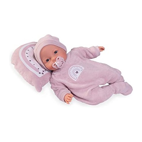 Bimba lagrimitas con cojín arcoiris