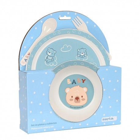 SET PLATOS Y CUBIERTOS BABY BEAR