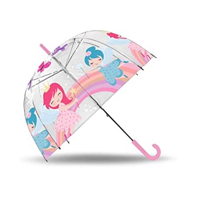 PARAGUAS TRANSPARENTE CAMPANA 46 CM AUTO FAIRY
