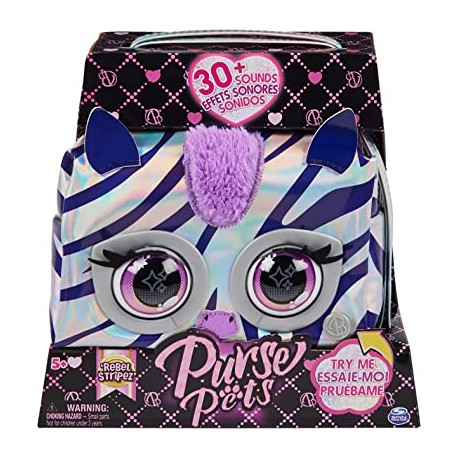 Purse Pets Bolso - Metallic Magic Zebra