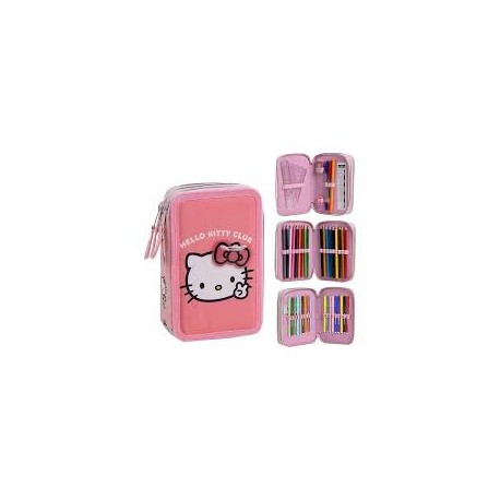 Plumier con accesorios giotto hello kitty