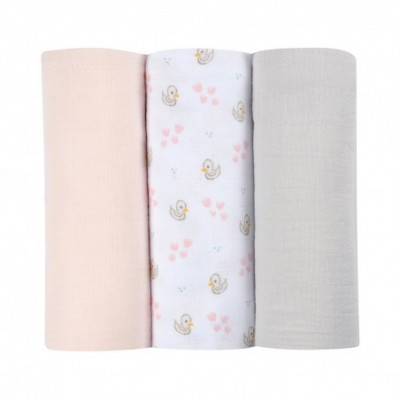 Caja de 3 Muselinas de Algodón 100% Ecológicos - C