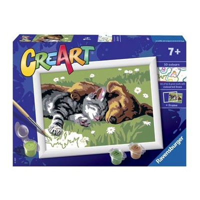 Pintar por números Perro y Gato