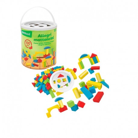 SECCHIELLO COSTRUZIONI LEGNO 100 PZ