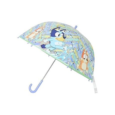 Bluey Paraguas Manual Infantil Transparente Burbuja 48 cm