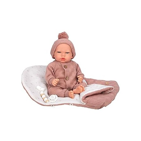 REBORN ARIAS 40 CM ELBA ROSA C/SACO DORMIR