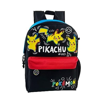 Pokémon colorful mochila juvenil adaptable a troll