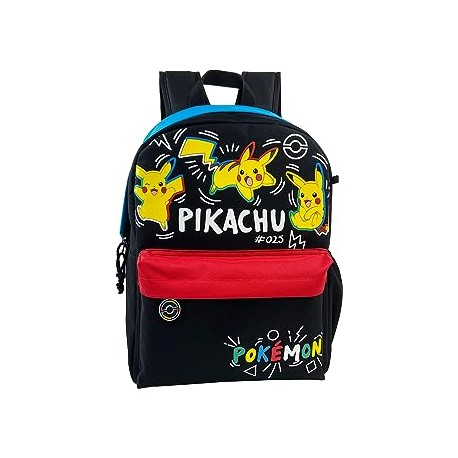Pokémon colorful mochila juvenil adaptable a troll