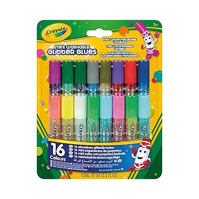 16 Mini Pegamentos de Purpurina Lavables