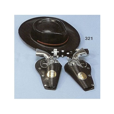 SOMBRERO VAQUERO C/PISTOLERA DOBLE