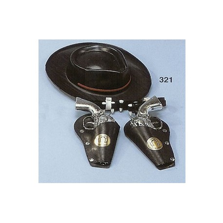 SOMBRERO VAQUERO C/PISTOLERA DOBLE