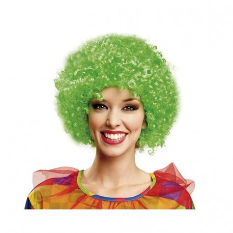 PELUCA RIZADA VERDE ADULTO