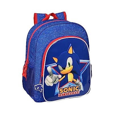 Mochila Junior Adaptable A Carro Sonic "Let''s Rol