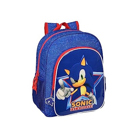 Mochila Junior Adaptable A Carro Sonic "Let''s Rol