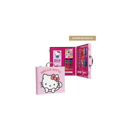 Set papelería coloreable maletín hello kitty