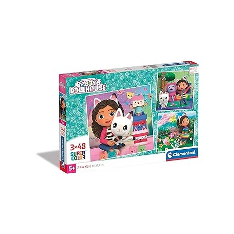 PUZZLE 3X48 SQUARE GABBY'S DOLLHOUSE