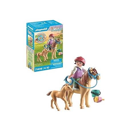 NIÑA CON PONI Y POTRO