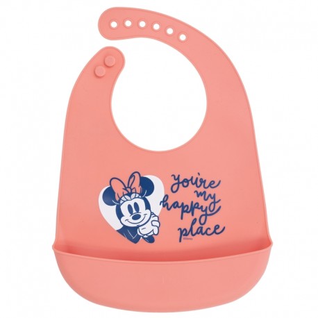 STOR BABERO DE SILICONA MINNIE MOUSE HEART FULL