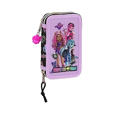 PLUMIER DOBLE PQÑO 28 pcs MONSTER HIGH "CRE