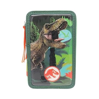 Jurassic World Plumier 3 Pisos con Material Escolar